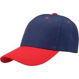 Unisex Navy Red Athletic Adjustable Strap Casual Running Classic Baseball Cap